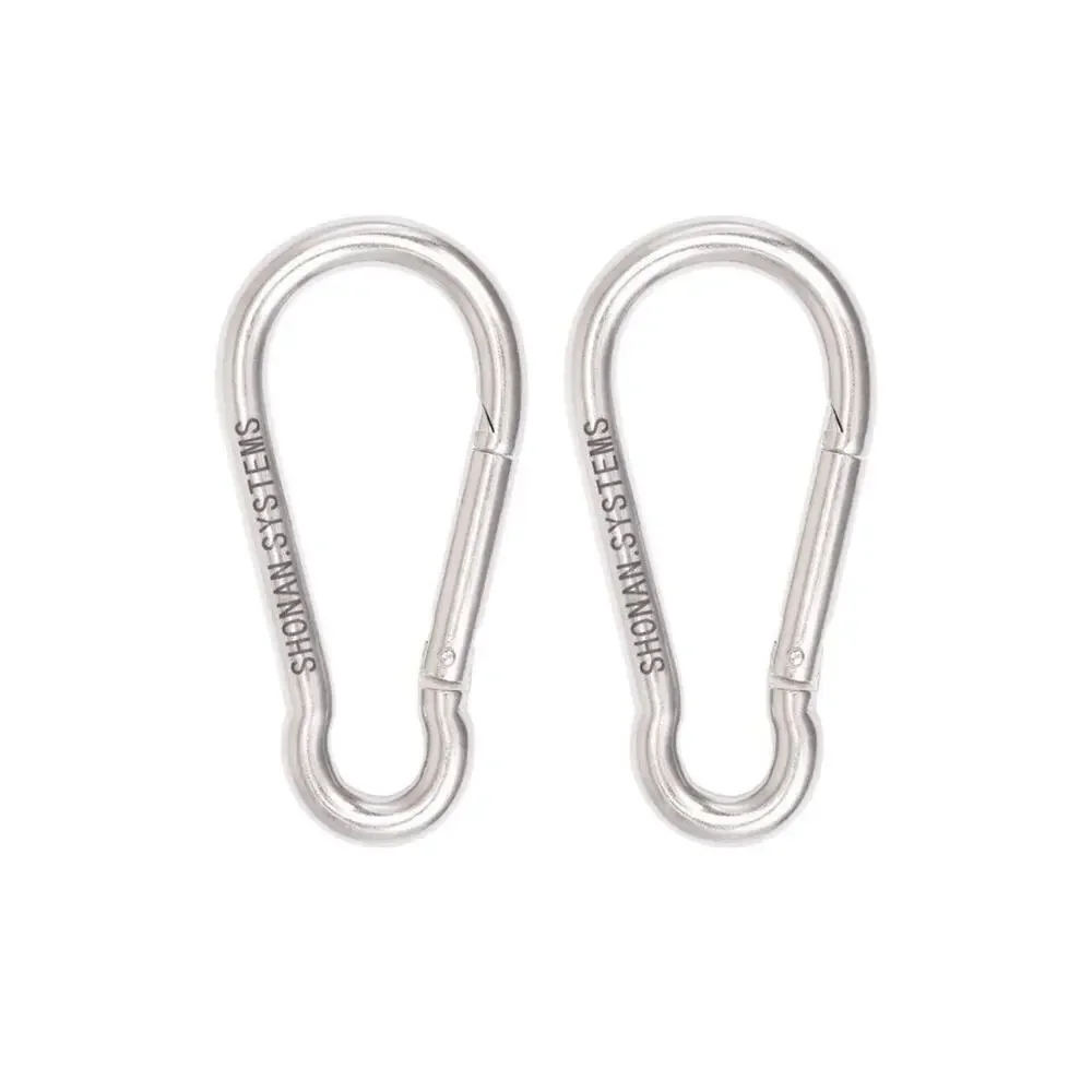 4 Inch Carabiner Clips- 2 Pack Heavy Duty Stainless Steel Spring Snap Hook D ...